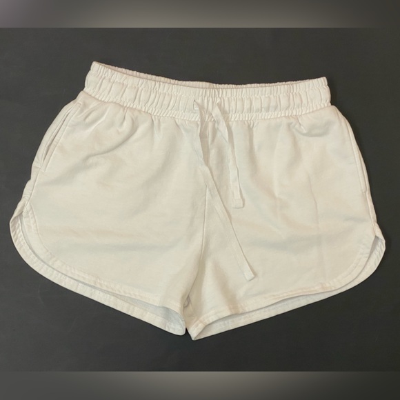 Rebel Sky Athletic shorts Women’s size Medium cotton blend Tie pull-on white - Picture 3 of 9